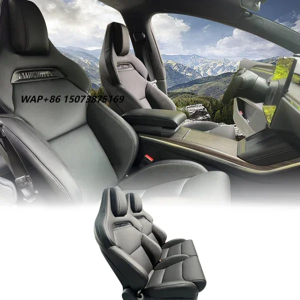Luxury Car Seat Cover for Model S Model X Car Leather Seats Cover Customized Car Accessories Front Rear Seat Cover