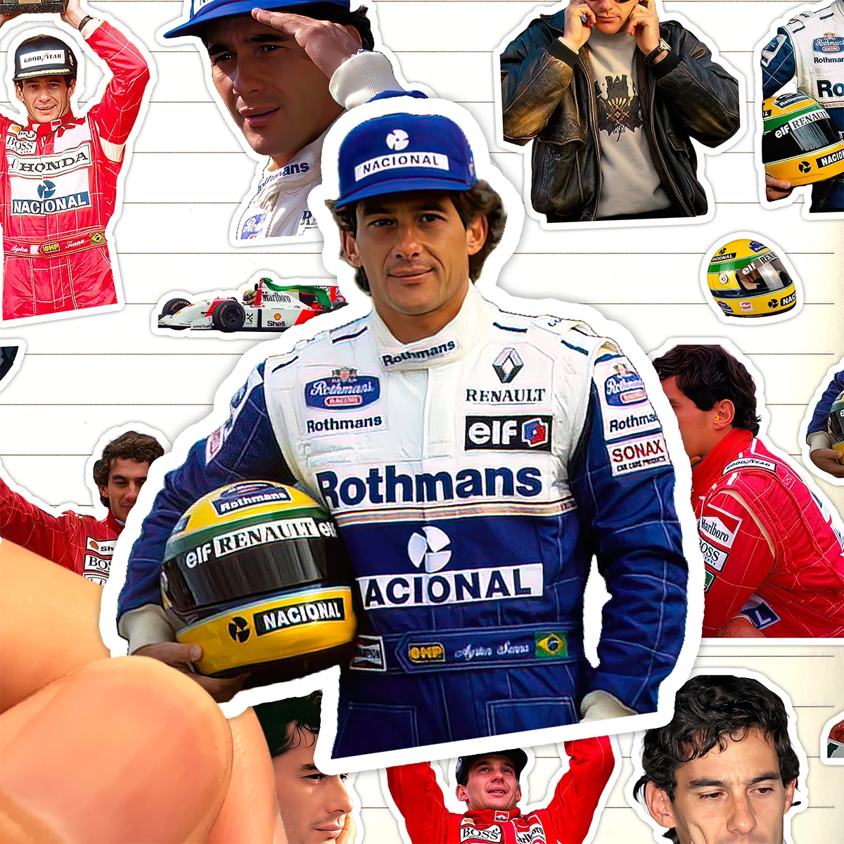 adesivo-de-alta-definicao-a-prova-d'Agua-ayrton-senna-da-silva-piloto-de-formula-adesivos-elton-senna-para-suprimentos-empr