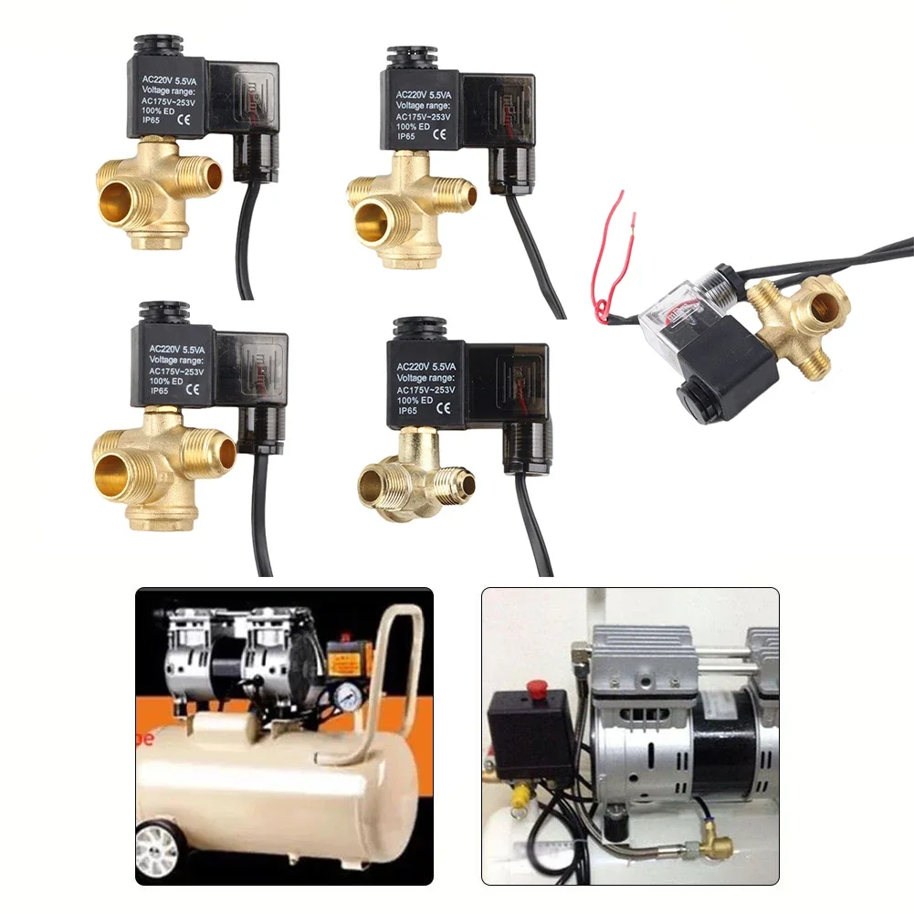 1PCS Oil-free Air Compressor Solenoid Valve Mute Air Pump Fittings Unloading Valve Drain Valve Air Pump Solenoid Valve