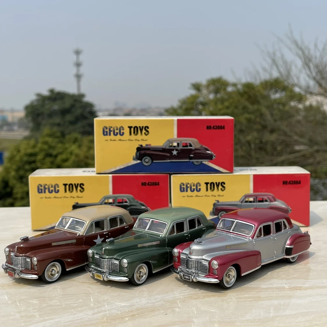 Diecast Maßstab 1:43 Cadillac Oldtimer Legierung Automodell Sammlerstück Spielzeug Geschenk Souvenir Display Ornament