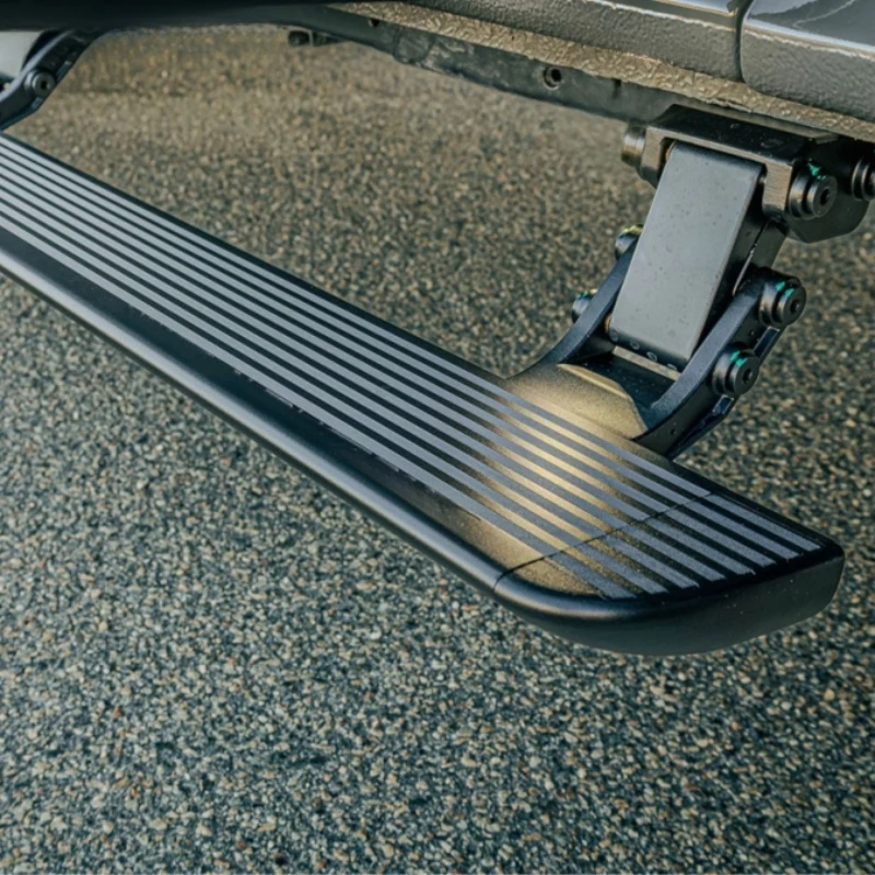 Black Retractable Side Steps Running Boards 2022-2026 Ranger T9 Raptor Wildtrak Pickup Truck