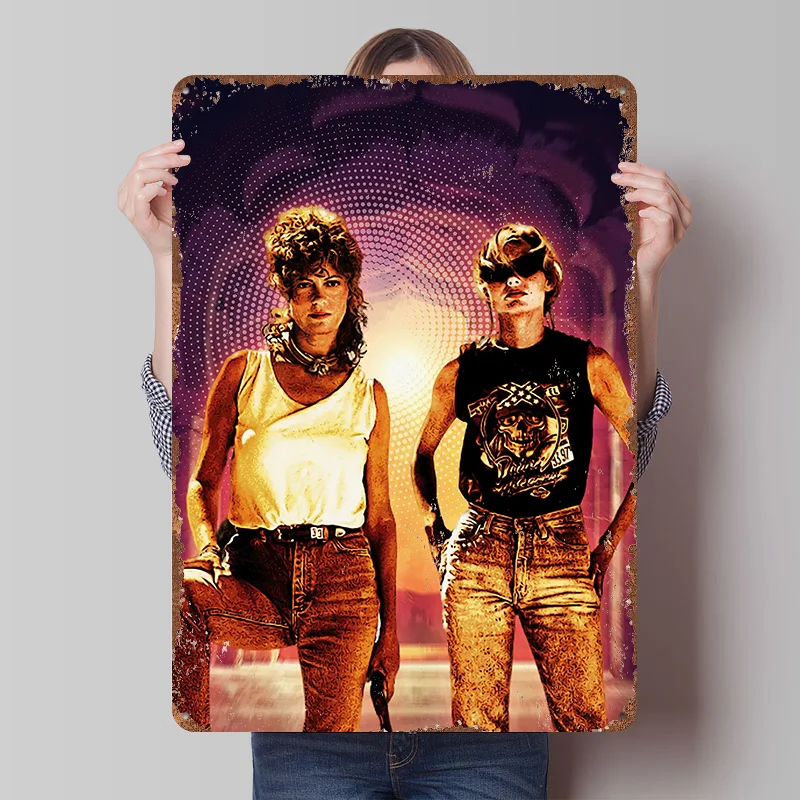 Thelma und Louise Gedrucktes Poster, personalisierte Retro-Wandkunst, Vintage-Metallblechschilder für Zuhause, Schlafzimmer, Dekoration, gemütliche Schreibtischdekoration