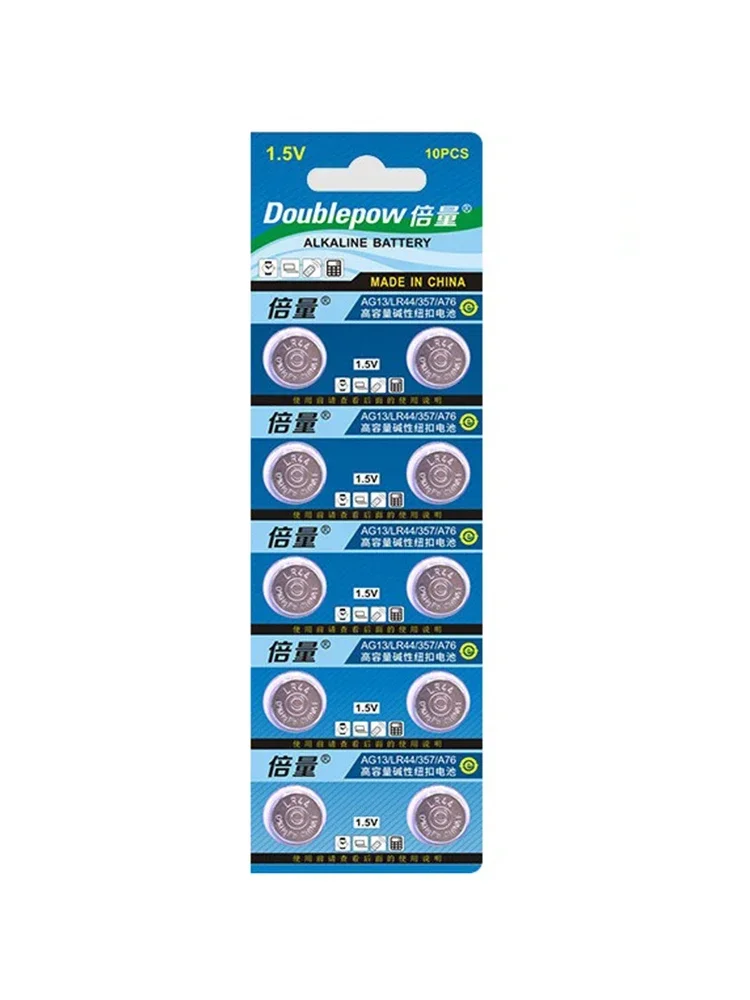 10pcs 1.5V Alkaline button battery LR44 AG13 357 357 A76 GPA76 Button cell Watch Battery Coin Cell Battery alkaline