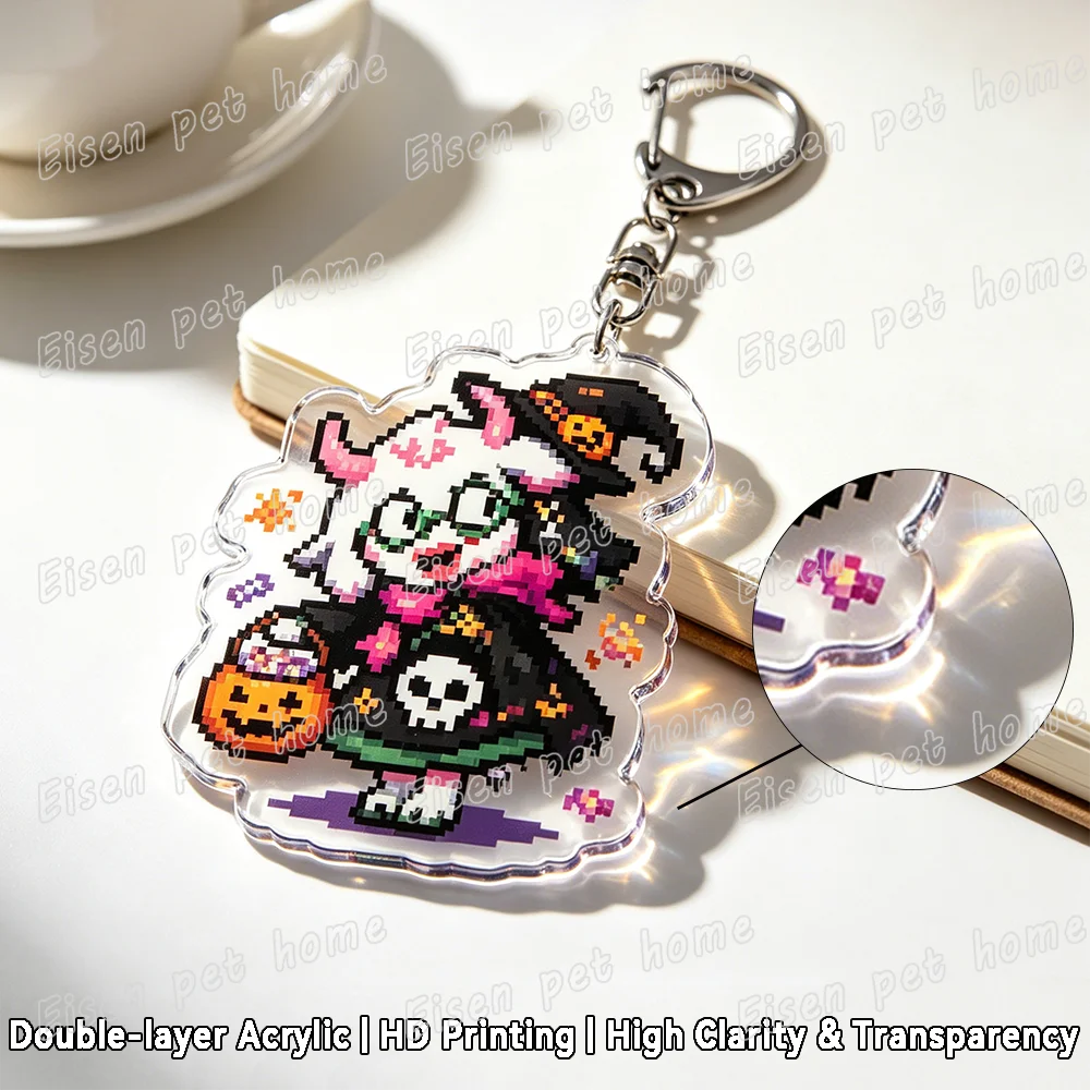 Game Deltarune Halloween Keychain for Accessorie Bag Ralsei Kris Susie Spamton Undertale Angel Keyrings Jewelry Gifts