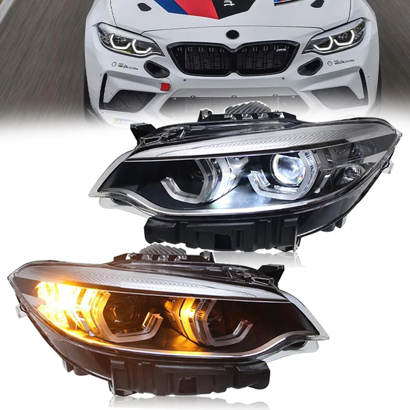 2pcs LED Headlights For BMW 2 Series F22 2014-2019 LED Car Lamps Daytime Running Lights Turn Signals Car Accessories