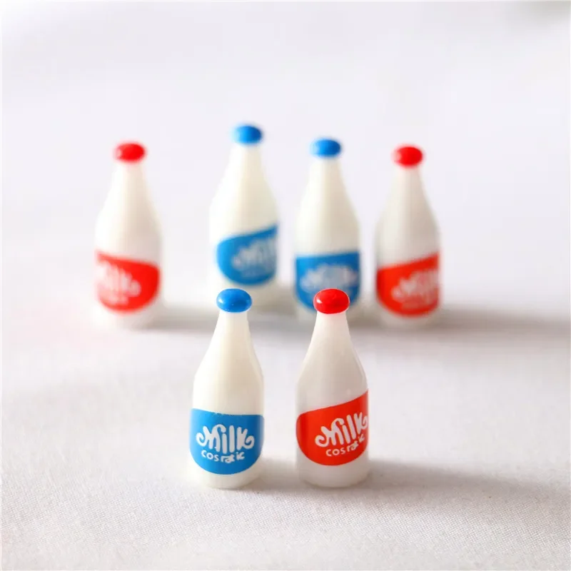 3pcs Mini Stuff Milk Bottles Dollhouse Miniature Items Drink Model for Blyth OB11 1:6 BJD Dolls House Accessories Kitchen Toys