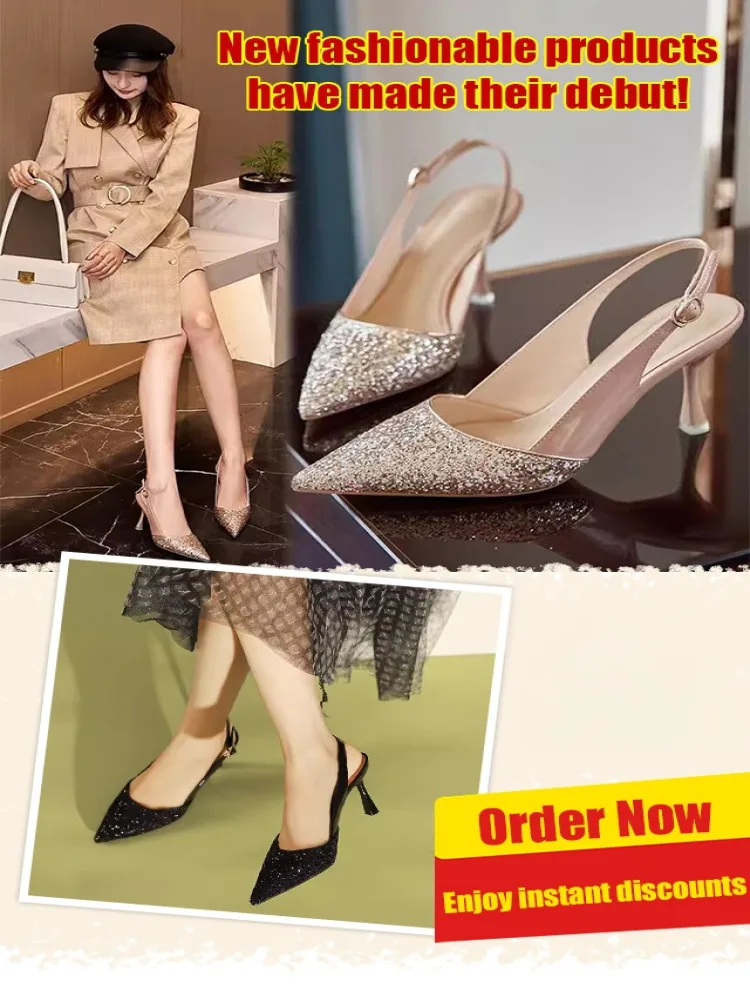 Gentle Wrap Toe High Heel Sandals Elegant And Fashionable Summer Classic Shiny Leather Sandals