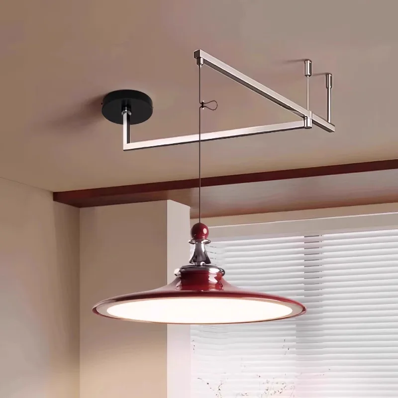 Rocker arm light Chinese antique restaurant LED chandelier, French retrolight can be displaced table light New main lamp