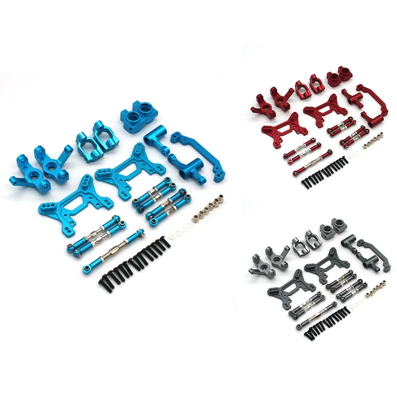 Metal Upgrades Parts Kit Steering Blocks Link Rod Steering Components Set For Wltoys 104072 1/10 RC Car Accessories