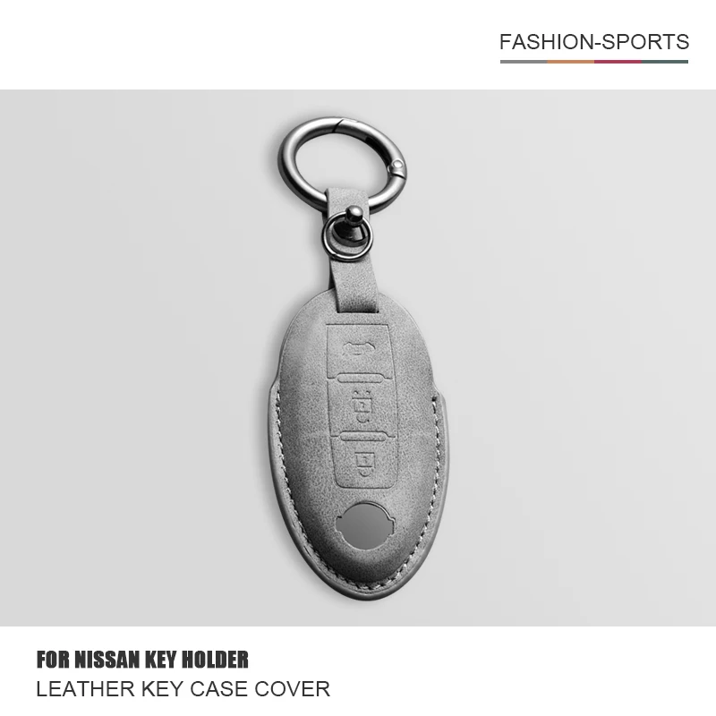 

For Nissan Qashqai Juke J10 J11 X-Trail T32 T31 Kicks Tiida Pathfinder Note Leather Car Smart Remote Key Cover Case Shell Fob