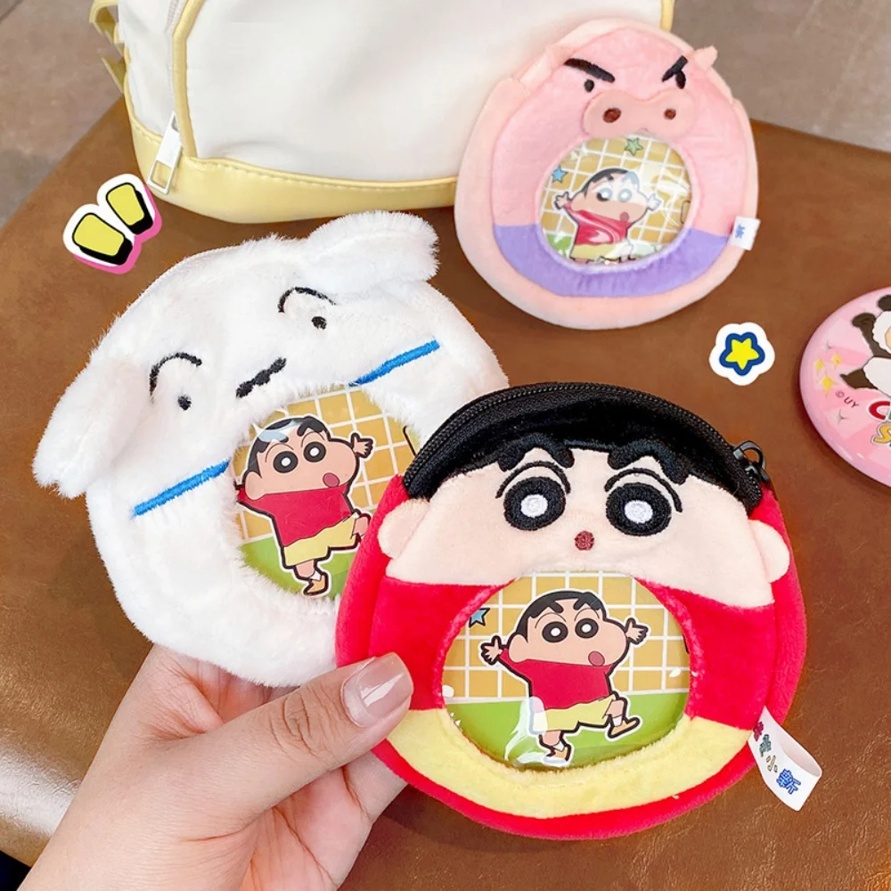 Genuino Crayon Shin-Chan Cartoon Portamonete Portachiavi Kawayii Cuffie Cavo dati Borsa portaoggetti portatile Zaino Regalo decorativo