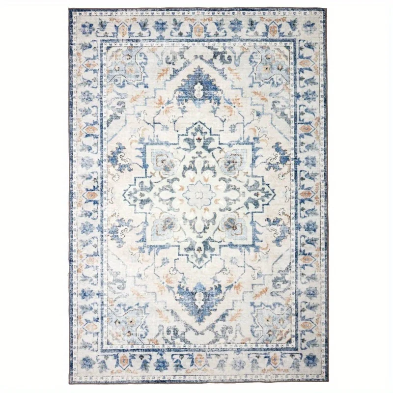 

Винтажный коврик EROMMY с цветочным принтом, коврик в стиле бохо, который можно стирать в машине, с нескользящей подложкой, мягкий домашний ковер для спальни, гостиной