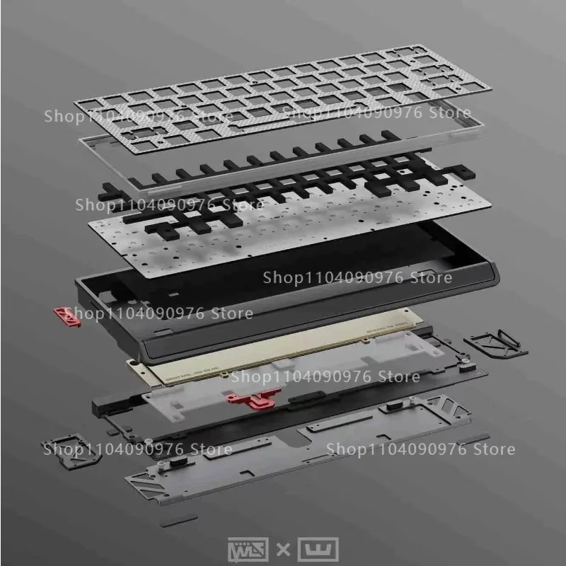 

Корпус из алюминиевого сплава с ЧПУ OW60 Корпус клавиатуры, совместимый с HE60 +