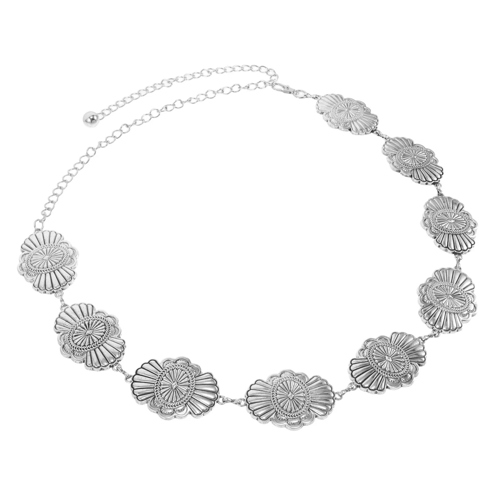 

Bohemian Metal Waist Chain Belt Adjustable Cowgirl Concho Hip Chain For Dress Pants Outfit Country Fashion Accessory