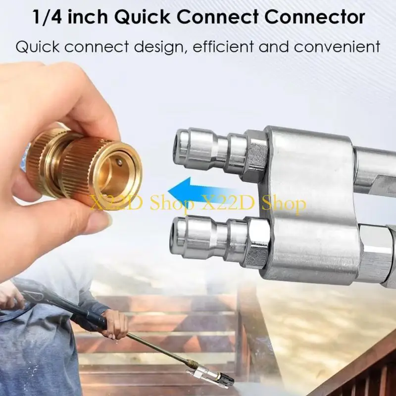 X22D 2 In 1 Pressure Adjustable Downstream Nozzle Suitable for High Pressure Cleaning For Hard to Reach