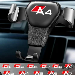 Car Phone Holder Air Outlet Clip For Audi Q5 A4 Sline B8 B9 B7 A3 8V 8P A5 A6 C7 C6 Q3 Q7 S3 S4 S5 S6 RS3 RS4 A1 Q2 Accessories