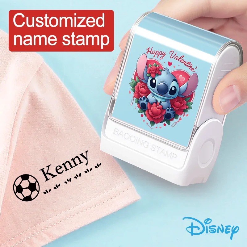 

Disney Stitch Personalized Name Stamp, Reusable Custom Seal for School Supplies & Kids Items, Ideal for Back to School Gift