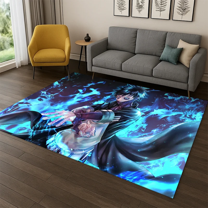 Cartoon My Hero Academia Deku Bakugou Anime Carpet Rug for Bedroom Living Room Sofa Doormat Home Decor,Kid Area Rug Non-slip