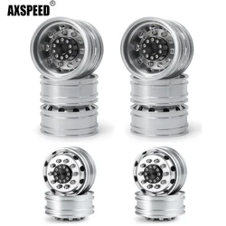 AXSPEED Aluminum Alloy Front /Rear Beadlock Wheel Hub Rim for 1/14 RC Car Tamiya Tractor Truck Upgrade Parts