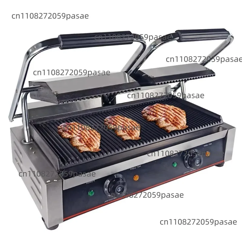 Hot Sale Commercial Sandwich Press Panini Grill Double Plate Food Machinery Electrical Contact Grill Press Grill