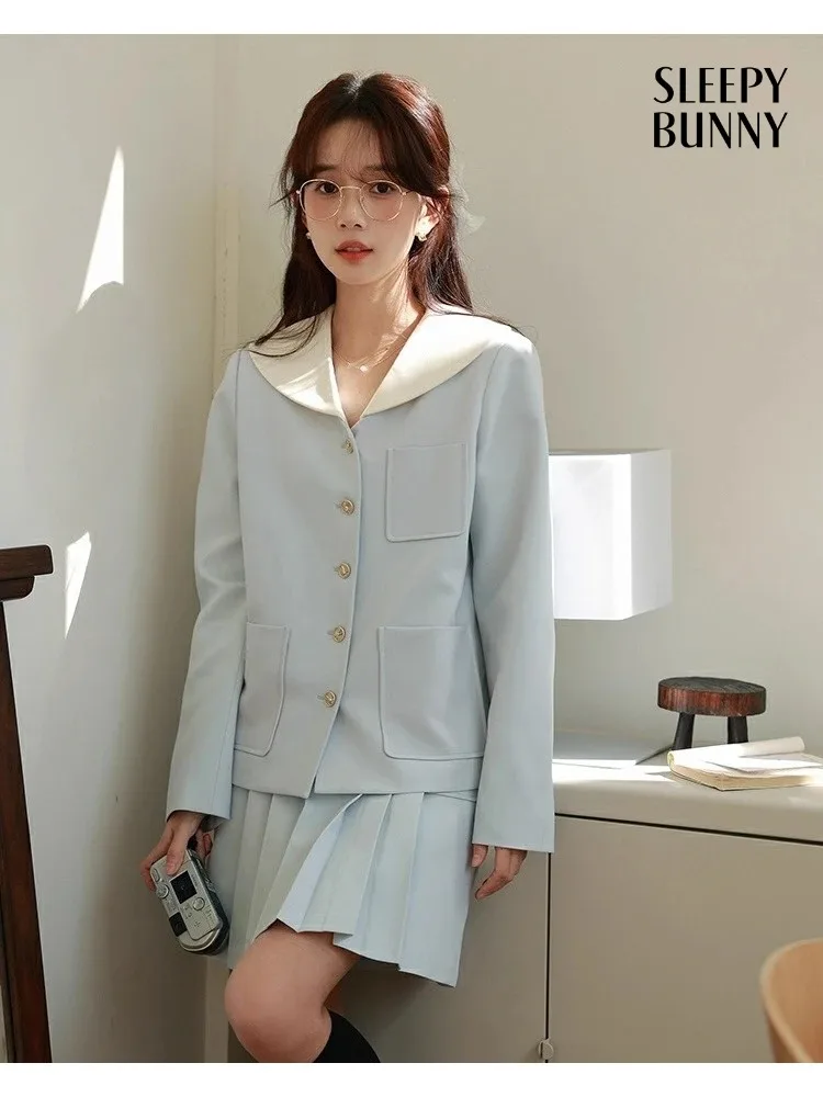 

Elegant Pleated A-Line Mini Skirt Women High Waist School Uniform Style Short Skirt Preppy Chic Korean Outfit Casual Office Look