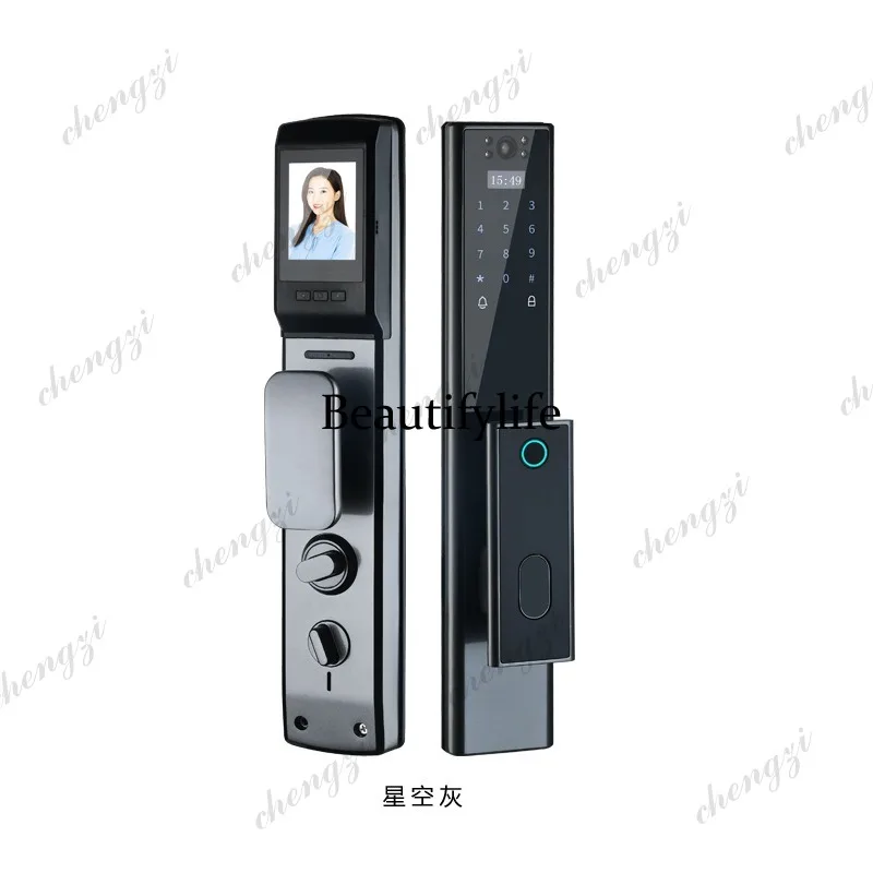 Fingerprint lock Automatic smart home visual cat eye electronic anti-theft door smart lock manufacturer