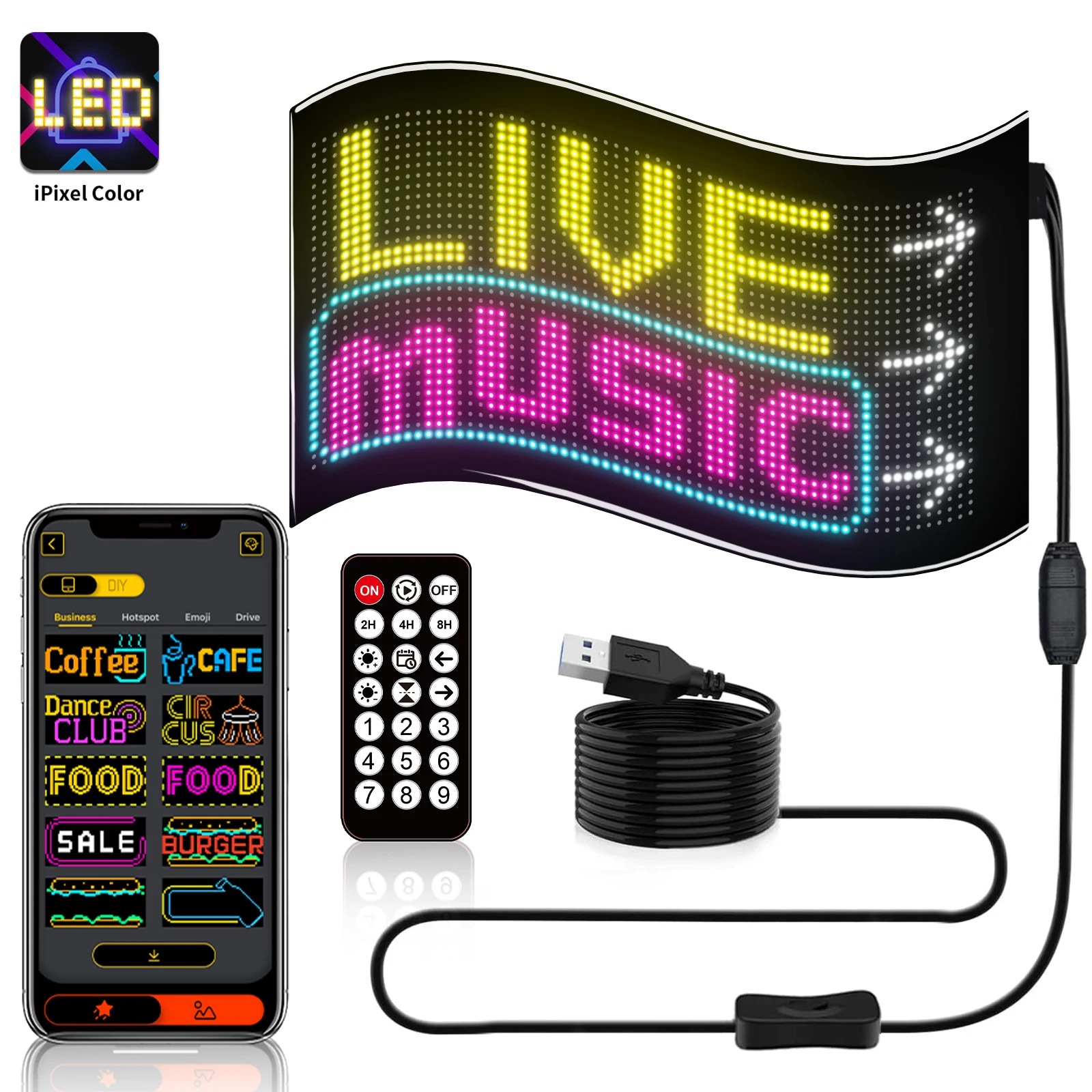 panneau-de-pixels-matriciel-led-pour-pare-brise-de-voiture-ecran-souple-messages-rvb-panneau-de-panneau-de-defilement-souple-et-pliable