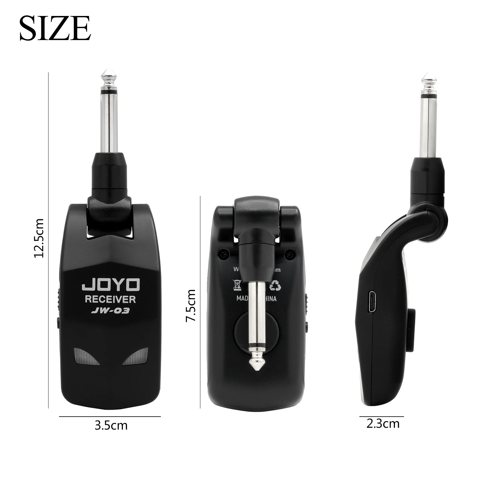 Wireless Guitar System 2.4GHz Guitar Transmitter Receiver For Electric Guitar Bass Wireless Transmitter Built-In Rechargeable