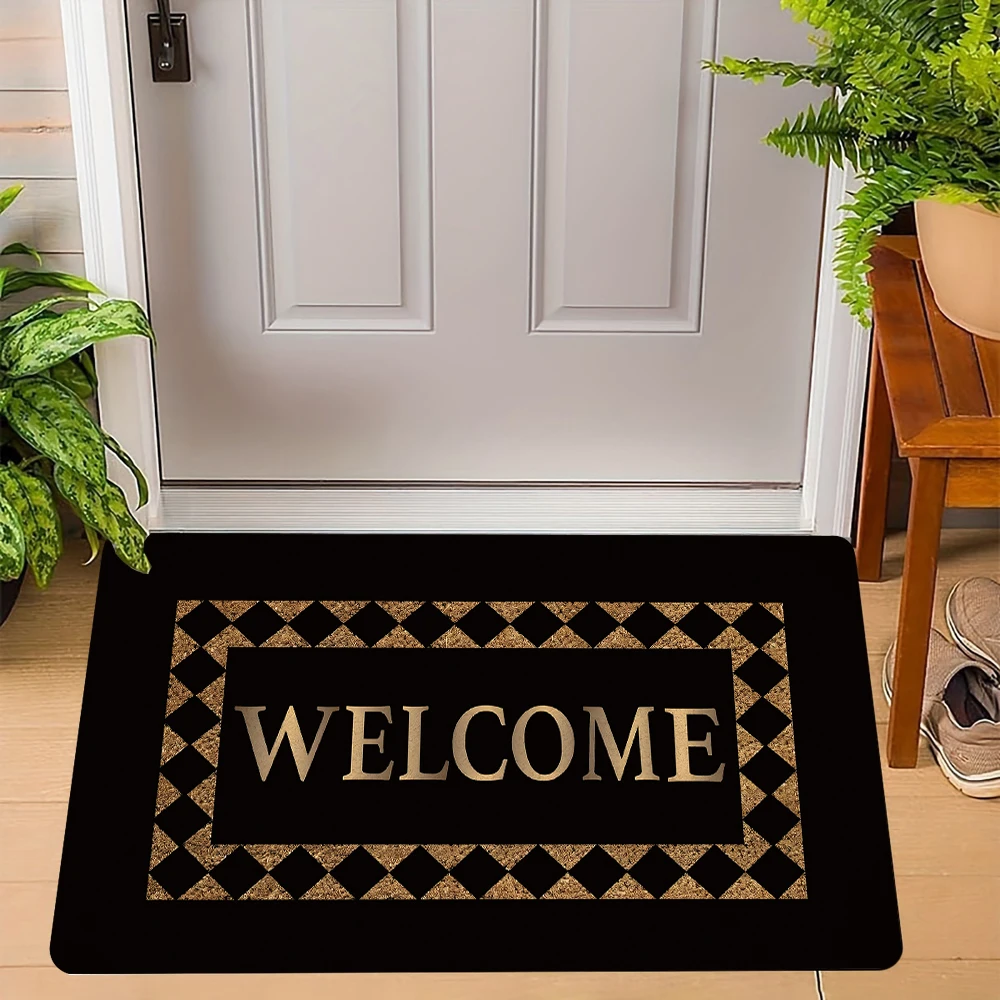 Welcome Mat Carpet Rug - Pattern Design Home Decoration Non-Slip Floor Mat for Entryway Door Mat Floor Mat Welcome Mat