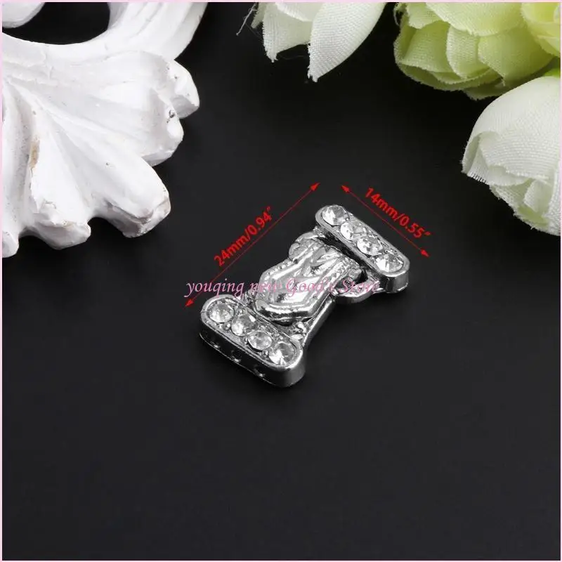 

57QA 5Pcs/Set 24x14mm Jewelry Clasps 3 Strand for Rhinestone Jewelry Accesso