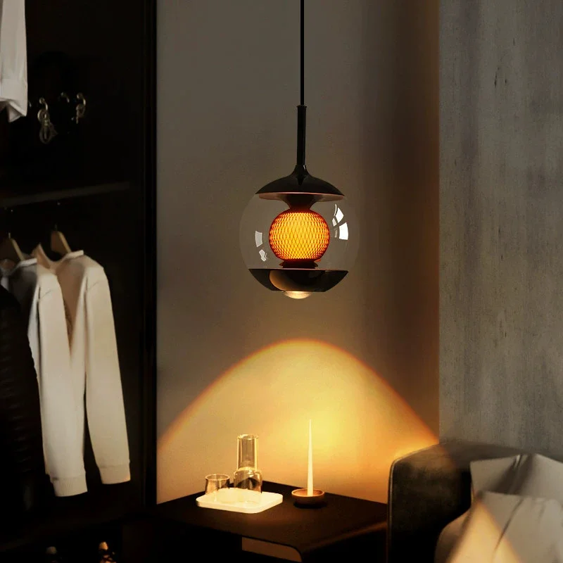 Residual Sunlight Bedside Pendant Lamp Italian Minimalist High-End Dining Bar Counter Hand-Operated Raising Bedroom Hanging Lamp