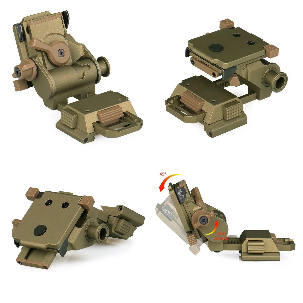 

High Quality Aluminum L4 G24 Mount PVS14 Night Vision Helmet Adapter hunting Accessories