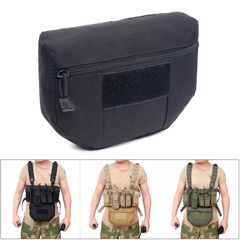 

Tactical Drop Pouch Chest Rig Sub Abdominal Carrying Kit Bag Hook & Loop Utility Tool Dangler Organizer Bag for JPC CPC AVS Vest