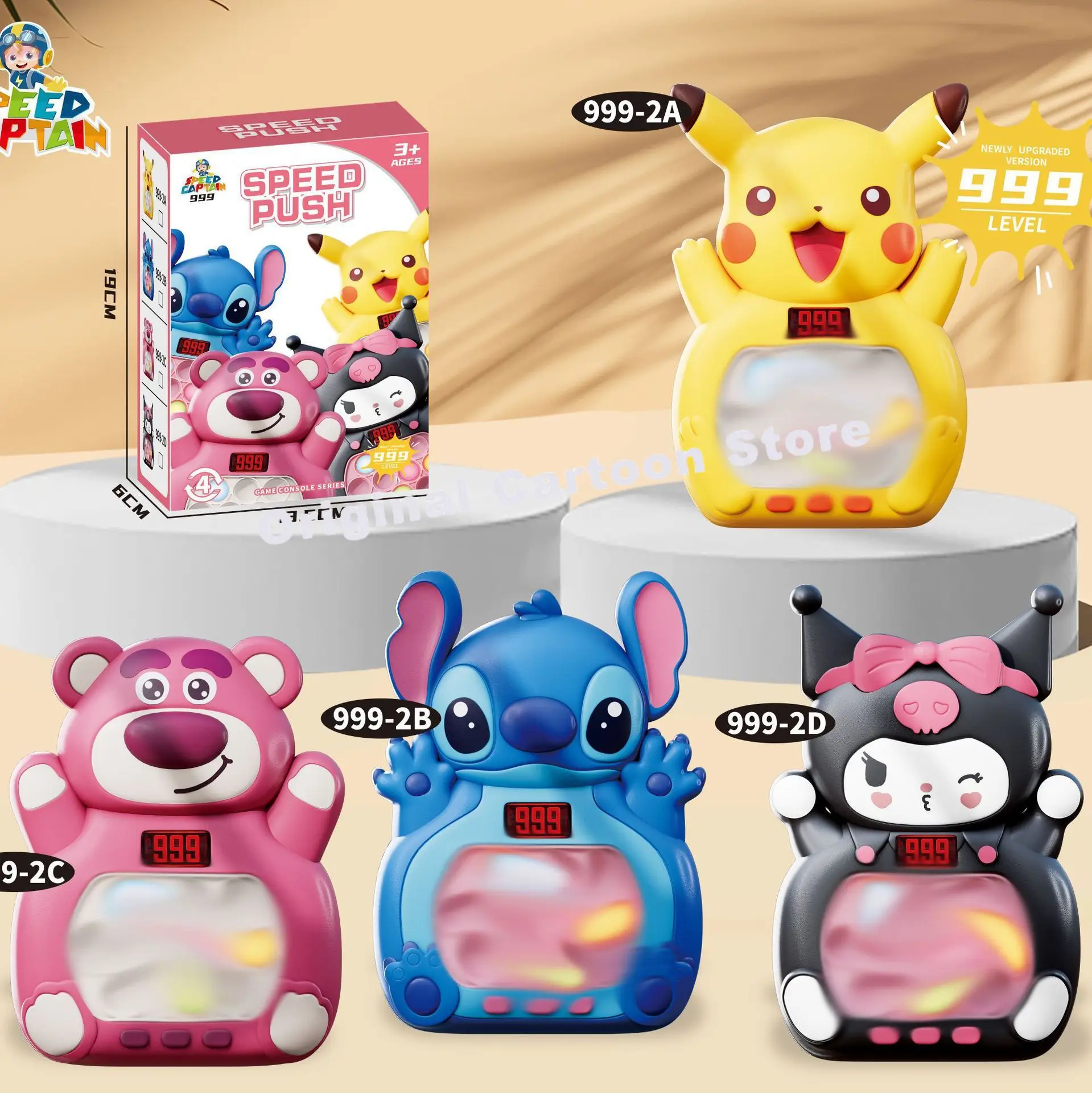 

Hello Kitty Sanrio Kuromi Boost Game Console Rodent Exterminator Press Music Cartoon Puzzle Whack-a-mole Child Toy Girl Gift