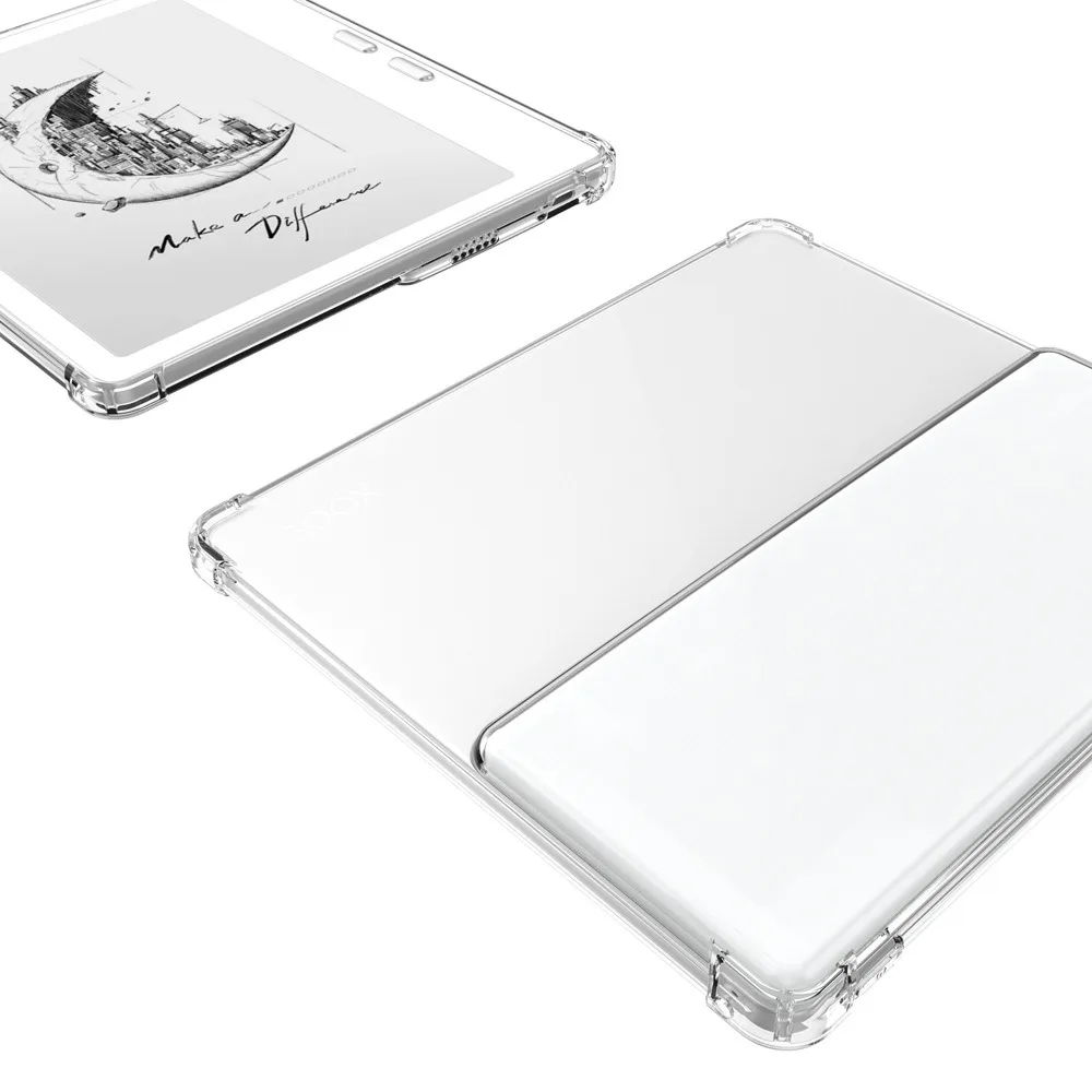Cocok untuk Onyx Boox Leaf5 Leaf 5 5C tahun 2025, pelindung dengan empat airbag di sudut, bahan TPU transparan dan lembut.