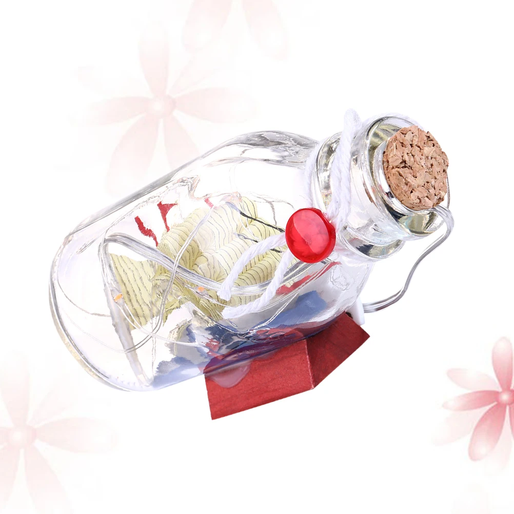

Drift Bottle String Light Sailing Boat Night Lamp LED Home Decoration 2CR2032 Warm Bedroom Kids Room Book Room Table