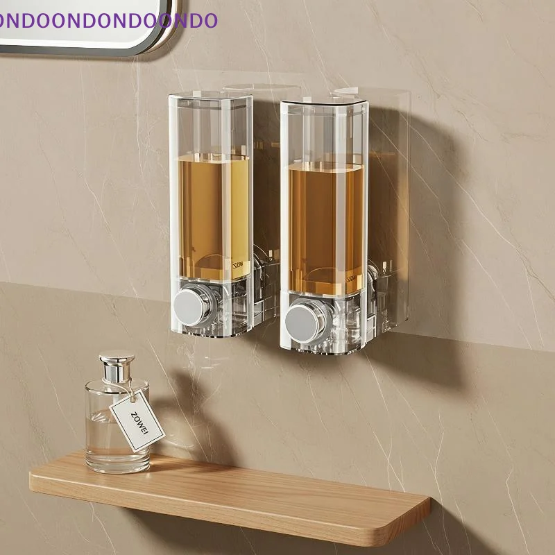 Home Bathroom Wall Soap Dispenser - Transparent Wall-Mounted Hand Sanitizer Dispenser Multi-Use