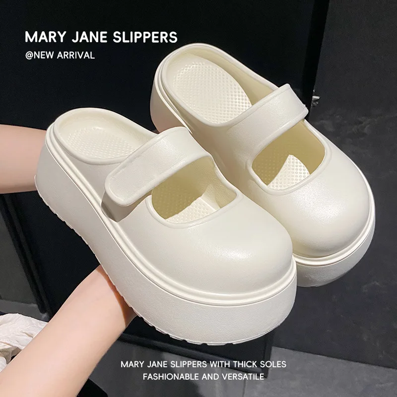 

New Women Indoor Street Slippers Summer Autumn Platform Shoes Soft EVA Close Toe Anti-slip Female Daily Walking Sandals