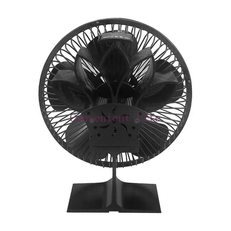 L1EE 5-Blade مروحة موقد تعمل بالطاقة الحرارية لسجل الخشب صديقة للبيئة أكبر تدفق الهواء المنزل الموقد مروحة كفاءة توزيع الحرارة #5