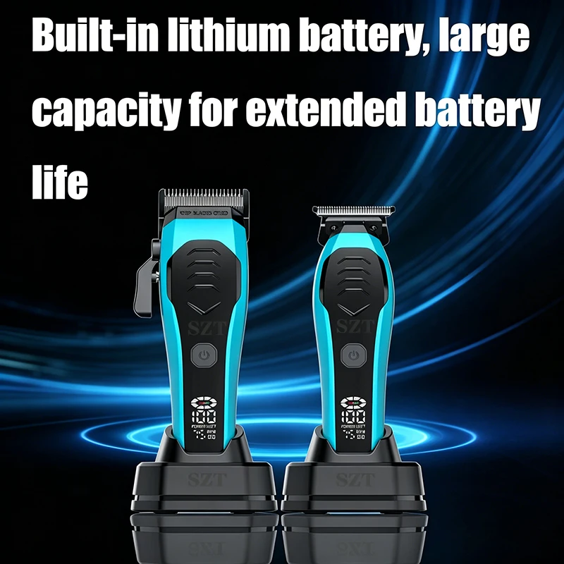 sztft619-professional-barber-hair-clippers-7500rpm-precision-blades-base-charger-lcd-display-haircut-machine-salon-use