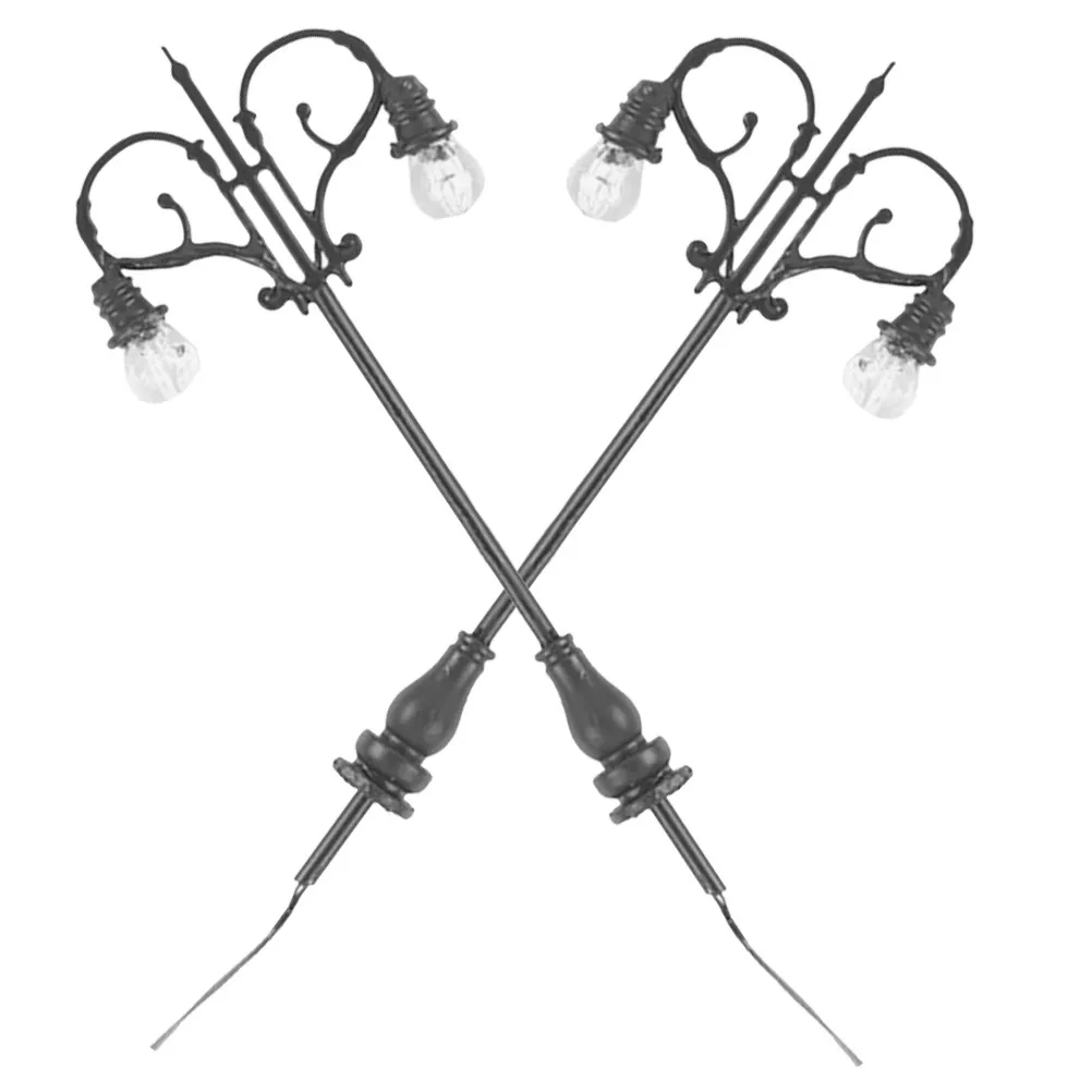 

Набор из 2 декоративных мини-светильников для сада, материал для песочного стола, ландшафтный декор, мини-светильники для сада для создания микромасштабных сцен своими руками