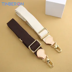 TINBERON Luxury Design Bag Strap Canvas Shoulder Bag Strap Replacement Adjustable Brown Bag Strap for Crossbody Bag Accessories