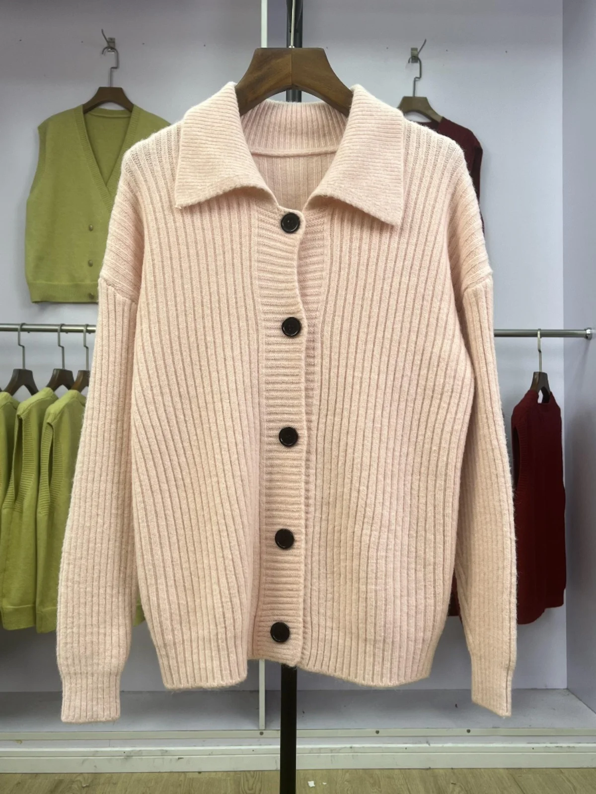 

Свитер с воротником-стойкой в стиле ретро, универсальный, простой, высококачественный, вязаный, для женщин, для поездок на работу, обычный све, Long Sve, чистый цвет