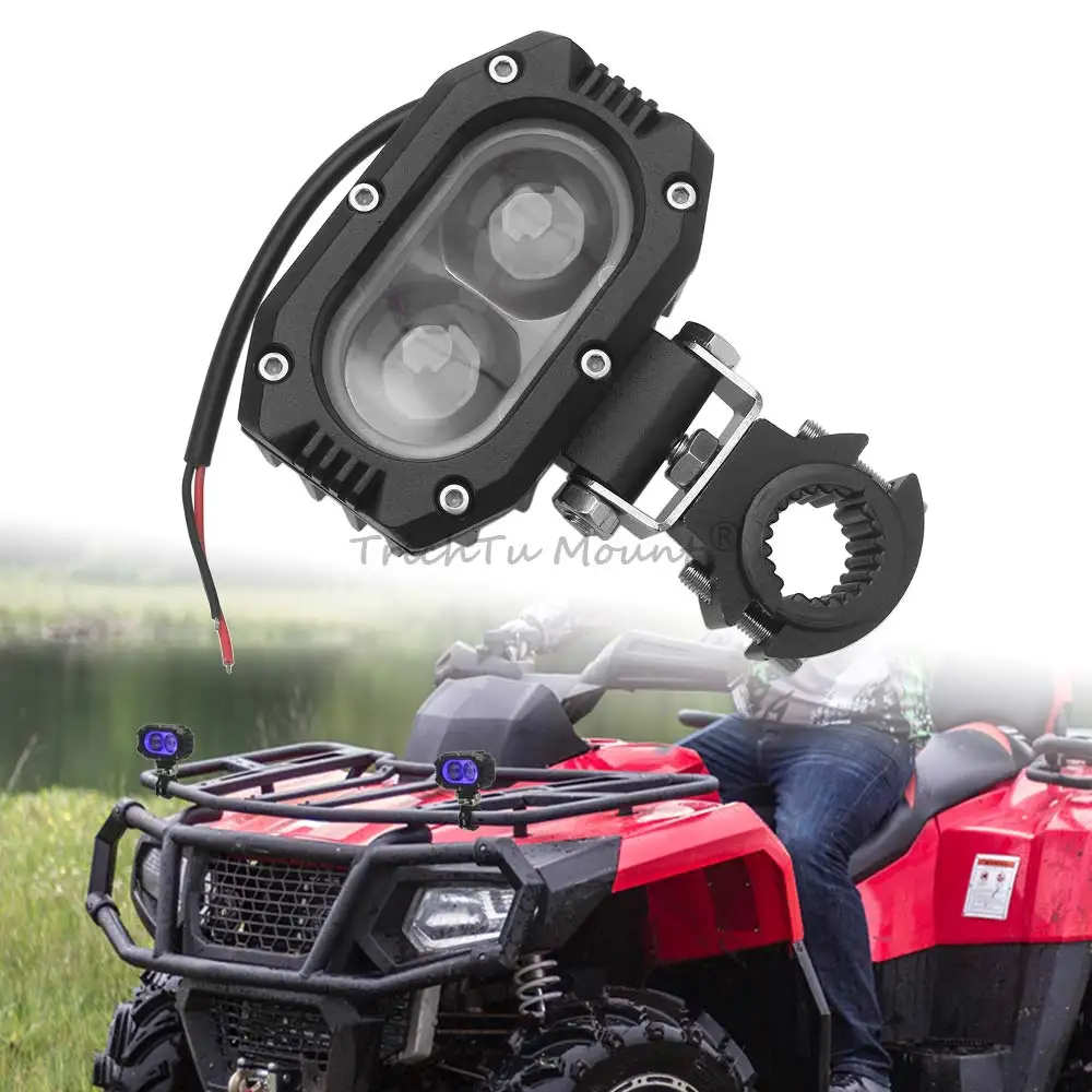 Forklift Light With Pipe Clamp Bracket Led Forklift Safety Light Fit For Motorcycles Dirt Bikes Atv/Utv Aluminum Alloy Blue Beam