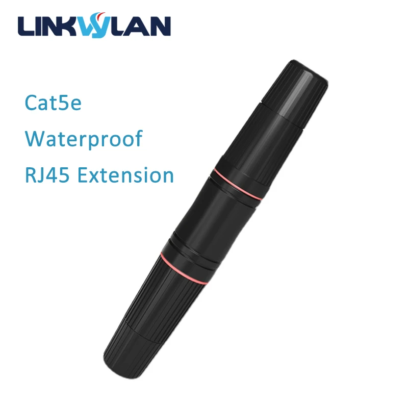 Linkwylan CAT5E  IP68 RJ45 Connector Waterproof Network Cable Plug Straight Joint Ethernet UTP M23 Female Extension Adaper