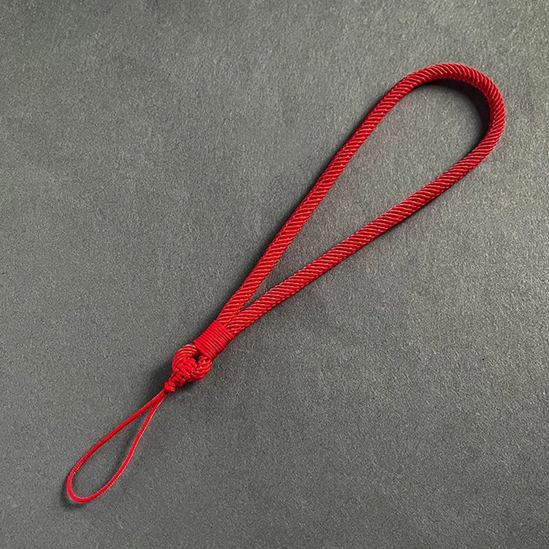 Handy-Lanyard, kurzes Handgelenksband, verstärkt, farblich passend, handgewebter Anhänger, Damen- und Herren-Accessoire, Anti-Verlust-Lanyard – Detail 8