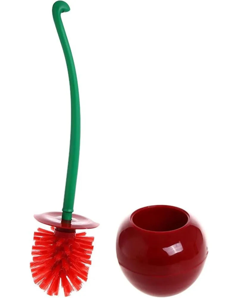 

Creative Cherry-Shaped Toilet Brush with Long Handle – Rust-Resistant, Leakproof & Deep-Cleaning Bristles (Red)