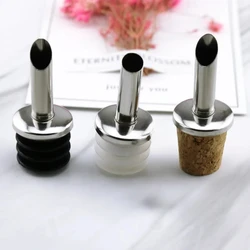 1pc Stainless Steel Oil Stopper with Cap Sauce Wine Bottle Nozzle Oil Pourer Mouth Kitchen Accessories