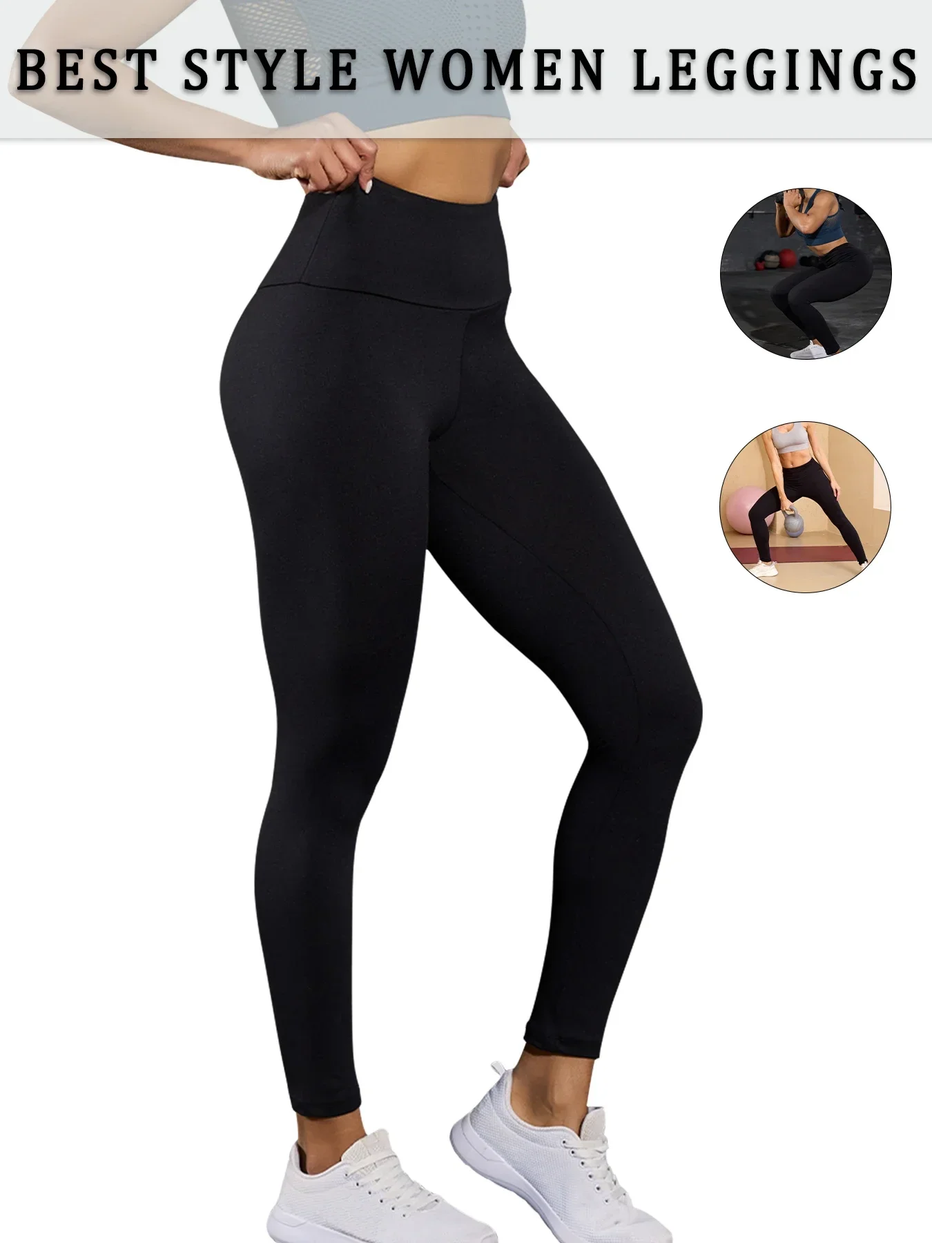 Superweiche Damen-Leggings mit hoher Taille, Bauchkontrolle, nicht durchsichtig, Workout, Yoga, Laufen, sportlich, Push-Up, Fitnessstudio, Fitness-Leggings
