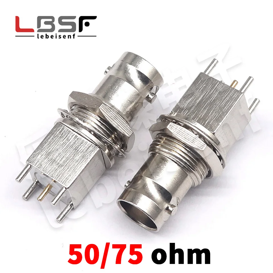 50/75 ohm BNC-KYE coaxial RF connector bnc vertical KE four-legged welding PCB board socket socket copper